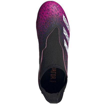 Czarno-różowe buty piłkarskie korki Adidas Predator Freak.3 LL FG FW7529 - Junior