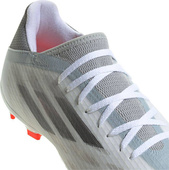 Biało-szare buty piłkarskie korki Adidas X Speedflow.3 FG FY3295