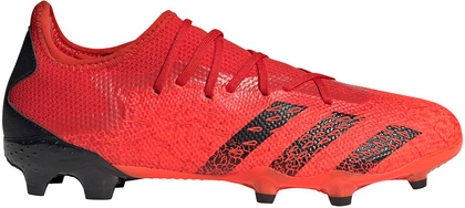 Czerwono-czarne buty piłkarskie korki Adidas Predator Freak.3 L FG FY6289