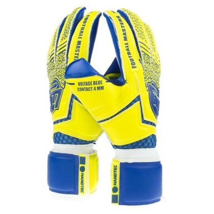 Rękawice bramkarskie Masters Voltage Yellow Blue Contact Grip RF JR