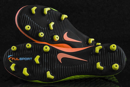 Zielono-pomarańczowe buty piłkarskie Nike Hypervenom Phade FG 852547-308