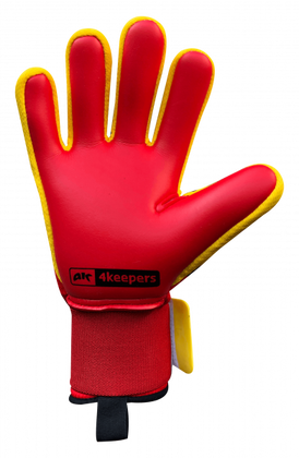 Czerwono-żółte rękawice bramkarskie 4Keepers Evo Rojo NC