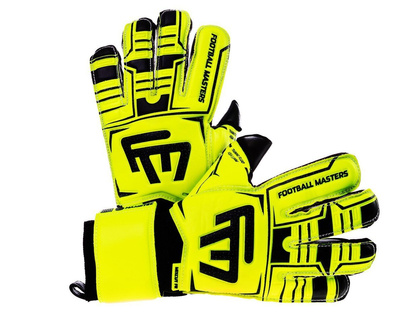 RĘKAWICE BRAMKARSKIE FOOTBALL MASTERS TRAINING FLUO BLACK AQUA MIXCUT FR JUNIOR