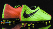 Zielono-pomarańczowe buty piłkarskie Nike Hypervenom Phade FG 852547-308