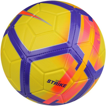 Żółto-granatowa piłka nożna Nike Strike SC3147-707 r5