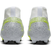 Srebrno-białe buty piłkarskie Nike Mercurial Superfly 8 Academy FG/MG CV1127-107 - Junior
