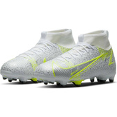Srebrno-białe buty piłkarskie Nike Mercurial Superfly 8 Academy FG/MG CV1127-107 - Junior