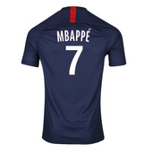 Granatowa koszulka piłkarska Nike PSG Breathe Stadium Kylian Mbappe AJ5817-411 Jr