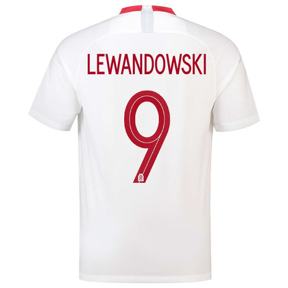 Biało-czerwona koszulka Nike Polska Lewandowski Breathe Stadium Home 2018 893893-100