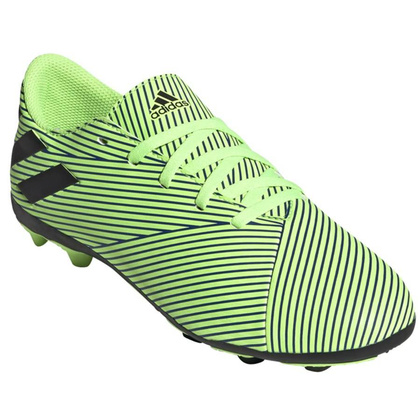 Zielono-czarne buty piłkarskie Adidas Nemeziz 19.4 FxG FV4011 Junior