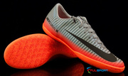 Szaro-pomarańczowe buty piłkarskie na halę Nike Mercurial Victory IC CR7 852488-001 JR