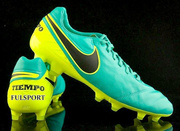 Turkusowo-żółte buty piłkarskie Nike Tiempo Legacy FG 819218-307