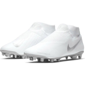 Białe buty piłkarskie korki Nike Phantom Vision Academy DF FG/MG AO3258-100