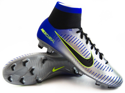 Szaro-niebieskie buty piłkarskie Nike Mercurial Victory DF FG 921486-407 JR