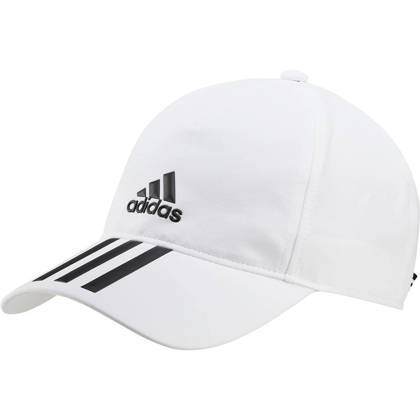 Biała czapka z daszkiem Adidas Aeroready Baseball Cap 3 Stripes GM4511 - męska