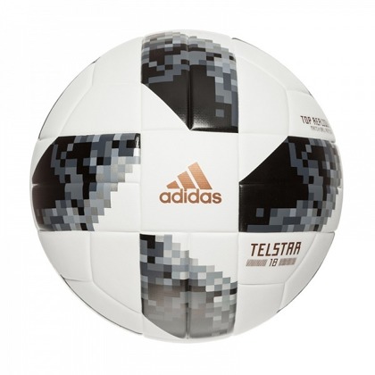 Biało-czarna piłka nożna Adidas Telstar Rosja 2018 Junior CE8147 290g r4