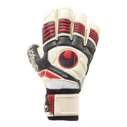 Biało-czarne rękawice bramkarskie Uhlsport Eliminator Absolutgrip RF 100056601