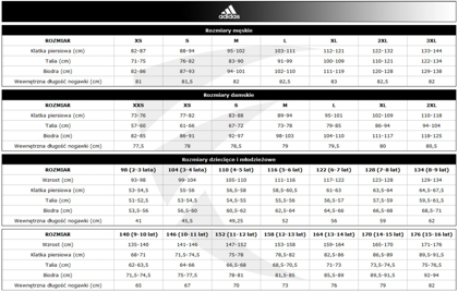 Biało-czarny strój sportowy na WF Adidas Entrada HC5054+H57502 - Junior 