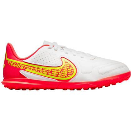 Biało-czerwone buty piłkarskie turfy Nike Tiempo Legend 9 Club DA1334 176 - Junior