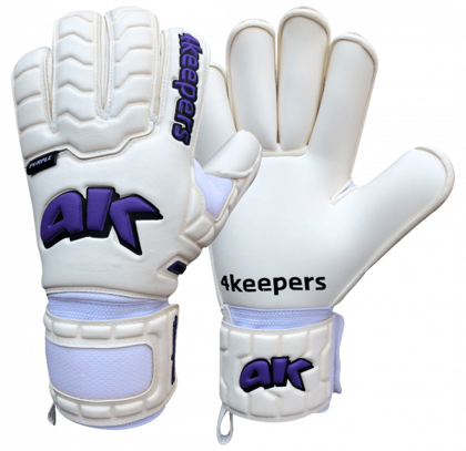 Biało-fioletowe rękawice bramkarskie 4Keepers Champ Purple IV RF