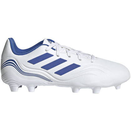 Biało-niebieskie buty piłkarskie korki Adidas Copa Sense.3 FG GW7411 - Junior