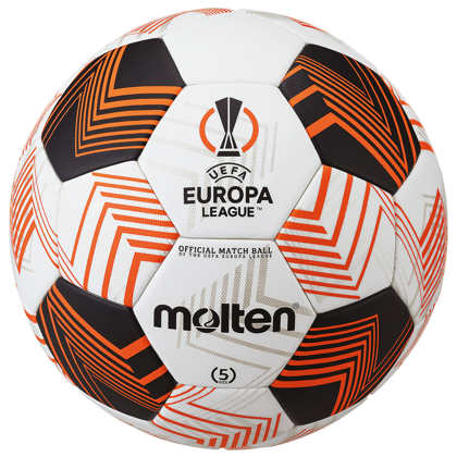 Biało-pomarańczowa piłka nożna meczowa Molten UEFA Europa League 2023/24 F5U5000-34