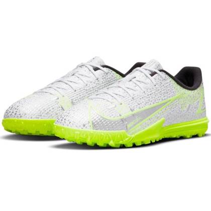 Biało-srebrne buty piłkarskie turfy na orlik Nike Mercurial Vapor 14 Academy TF CV0822-107 - Junior