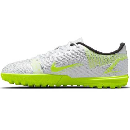 Biało-srebrne buty piłkarskie turfy na orlik Nike Mercurial Vapor 14 Academy TF CV0822-107 - Junior