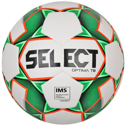 Biało-zielona piłka nożna Select Optima TB IMS w kartonie - rozmiar 5