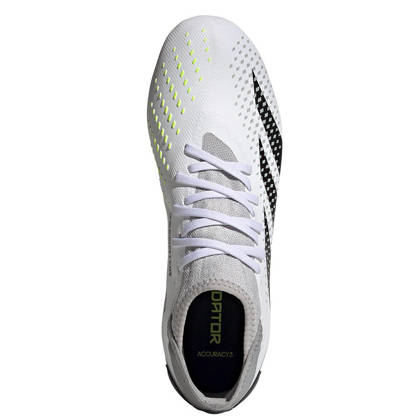 Biało-zielone buty piłkarskie Adidas Predator Accuracy.3 FG GZ0024