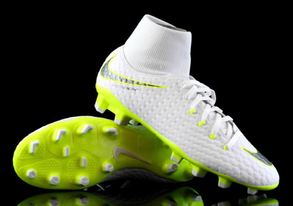 Biało-żółte buty piłkarskie Nike Hypervenom Phantom Academy DF FG AH7268-107