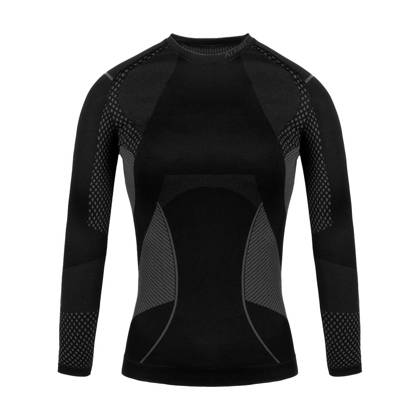 Czarna bluza termoaktywna damska Alpinus Baselayer Active GT43180