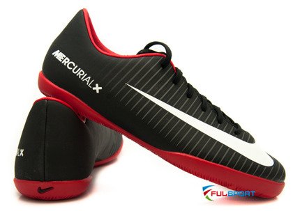 Czarno-czerwone buty piłkarskie na halę Nike Mercurial Victory IC 831947-002