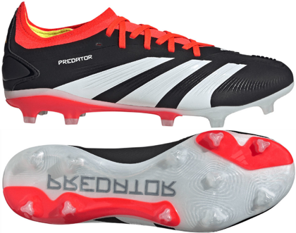 Czarno-koralowe buty piłkarskie Adidas Predator PRO FG IG7777