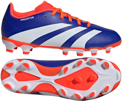 Granatowo-pomarańczowe buty piłkarskie Adidas Predator League IF6412 - Junior