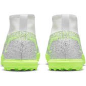 Biało-srebrne buty piłkarskie turfy na orlik Nike Mercurial Superfly 8 Academy TF CV0789-107 - Junior