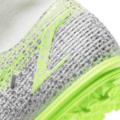 Biało-srebrne buty piłkarskie turfy na orlik Nike Mercurial Superfly 8 Academy TF CV0789-107 - Junior