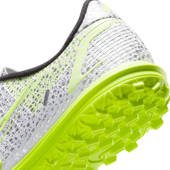 Biało-srebrne buty piłkarskie turfy na orlik Nike Mercurial Vapor 14 Academy TF CV0822-107 - Junior